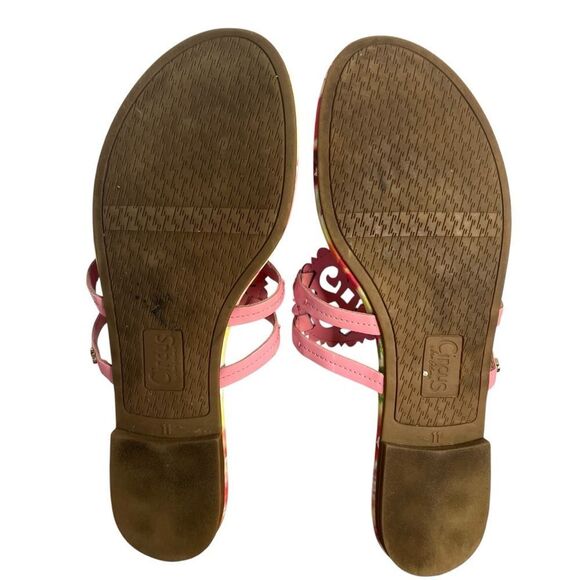 Circus by Sam Edelman Clara Flip Flop Sandals Womens 11M Pink Patent Flat Shoes - Picture 6 of 7